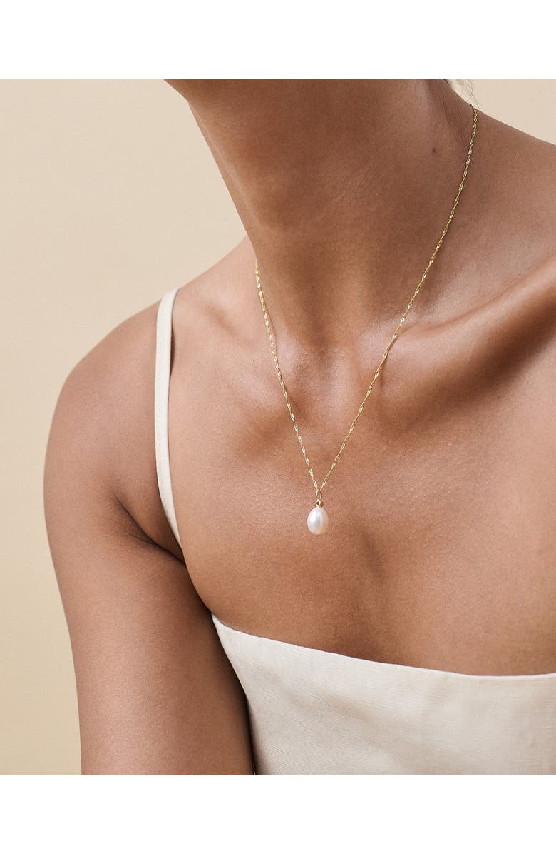 Edge of Ember Pearl Diamond Necklace, Alternate, color, Pearl