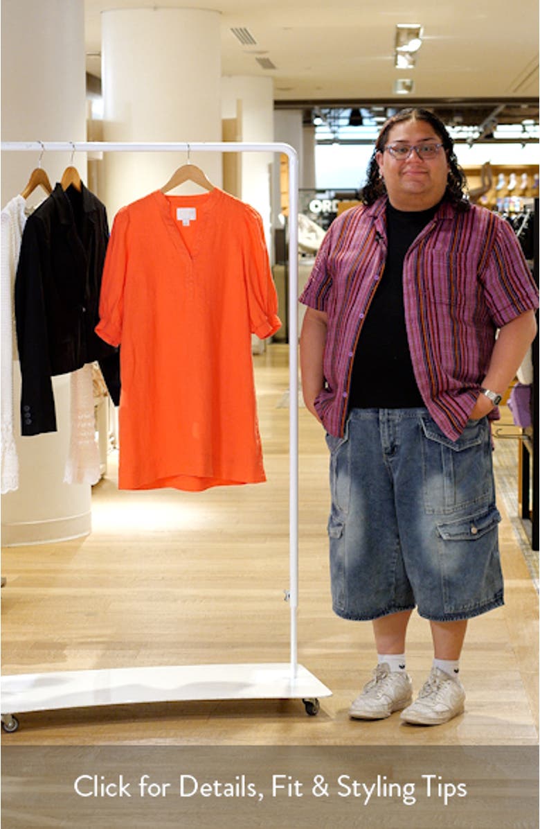 Mialeigh Puff Sleeve Linen Dress, sales video thumbnail