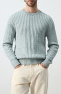 MANGO Crewneck Cable Stitch Sweater