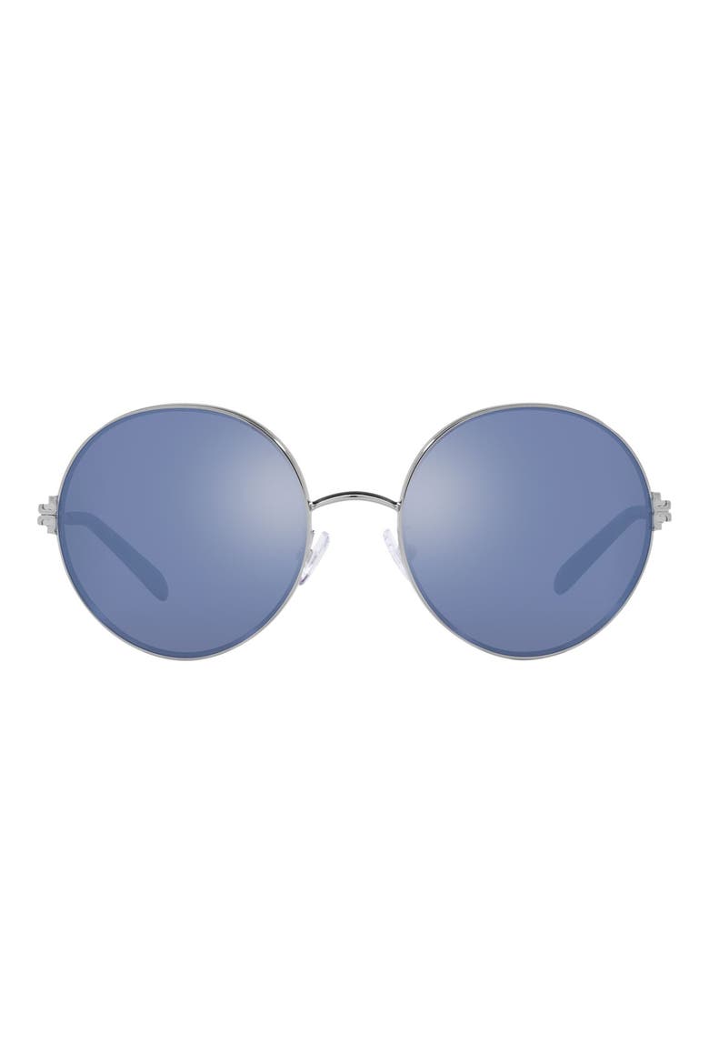 54mm Round Sunglasses, Main, color, SILVER