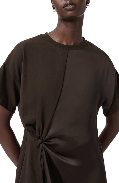 Allsaints Lana Lace Hem Minidress In Brown