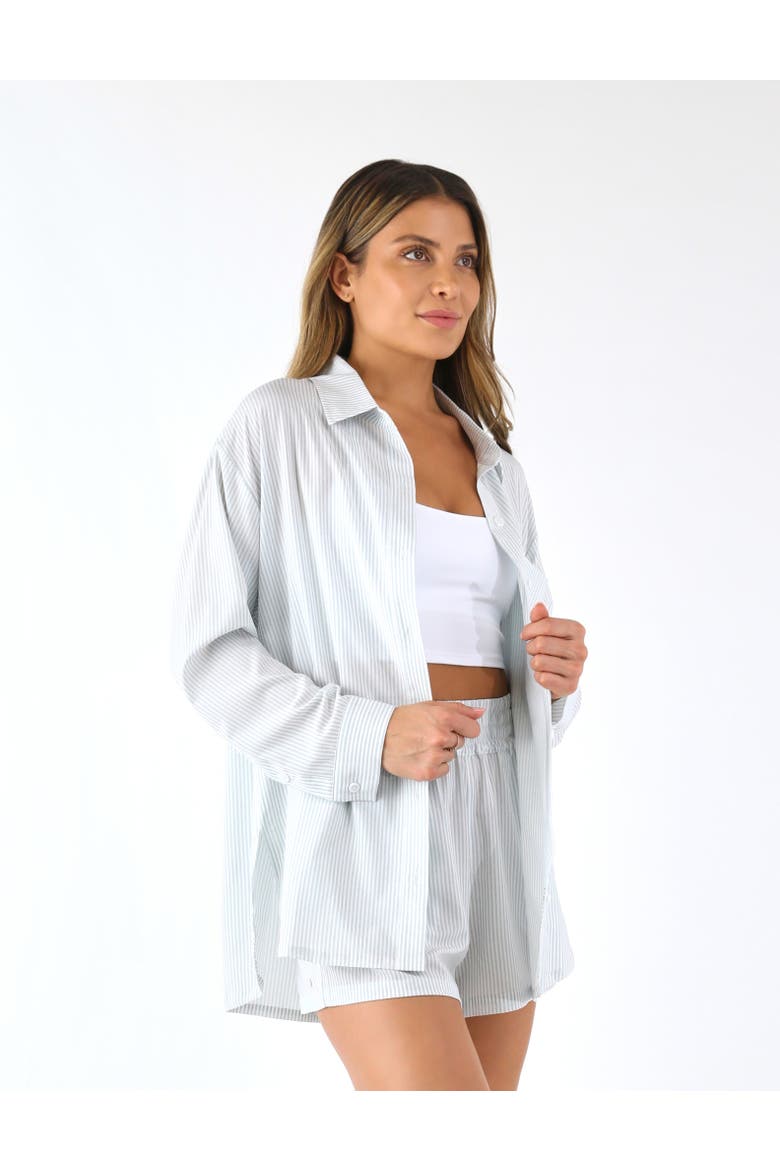 Austin Button Up, Alternate, color, Ash Grey/White Stripe