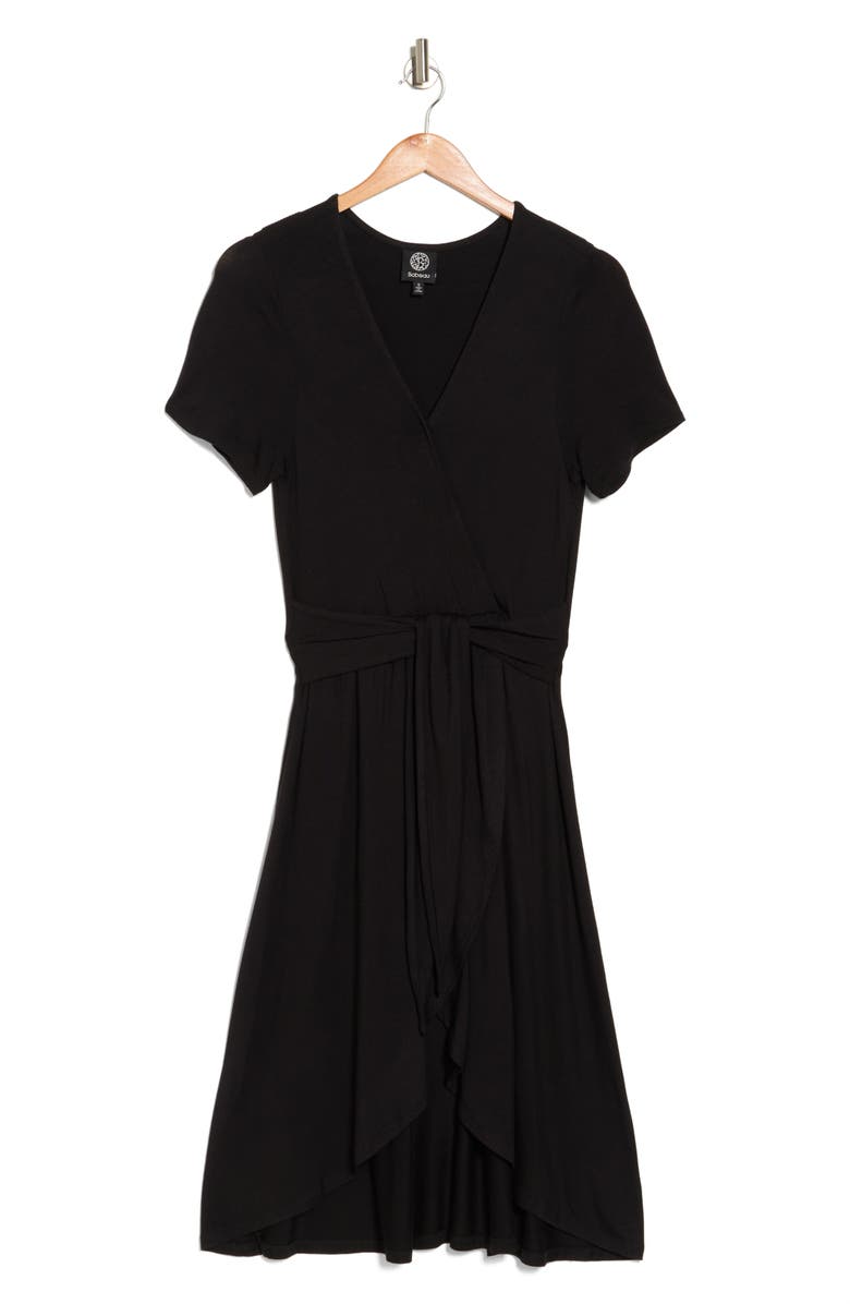 Bobeau Short Sleeve Tie Waist Dress, Alternate, color, 