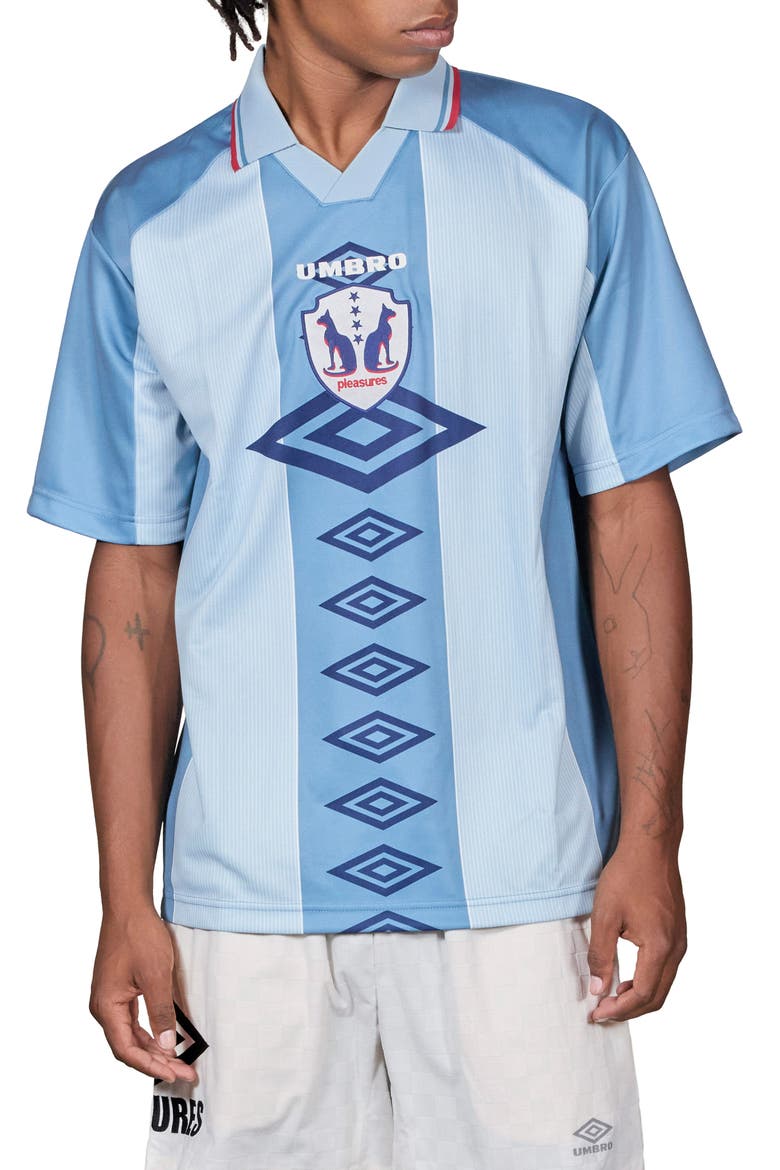 x Umbro Two Cats Short Sleeve Jersey, Main, color, BLUE