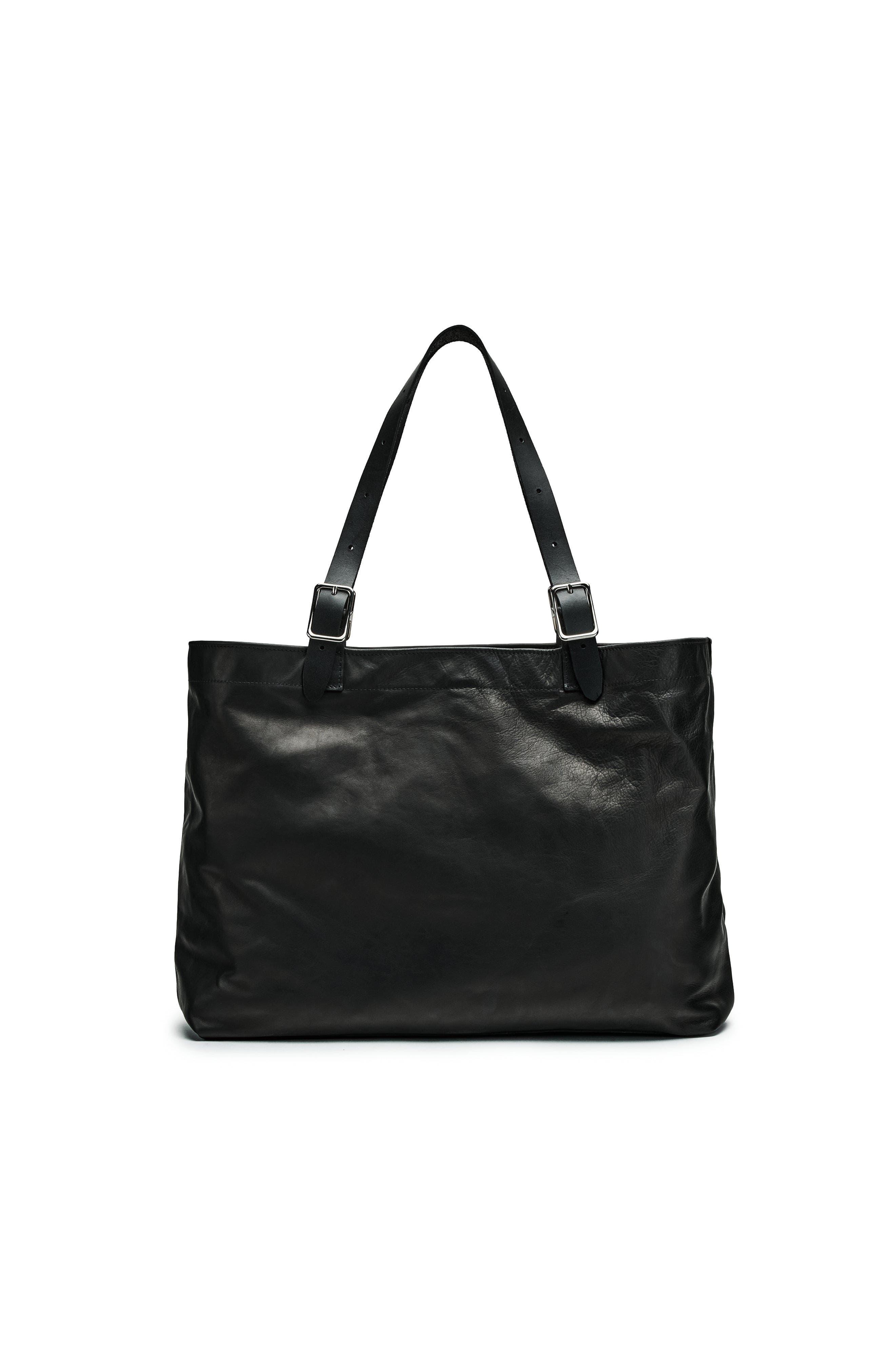 Ezra Arthur Dakota Soft Nappa Leather Tote Bag, Main, color, Black
