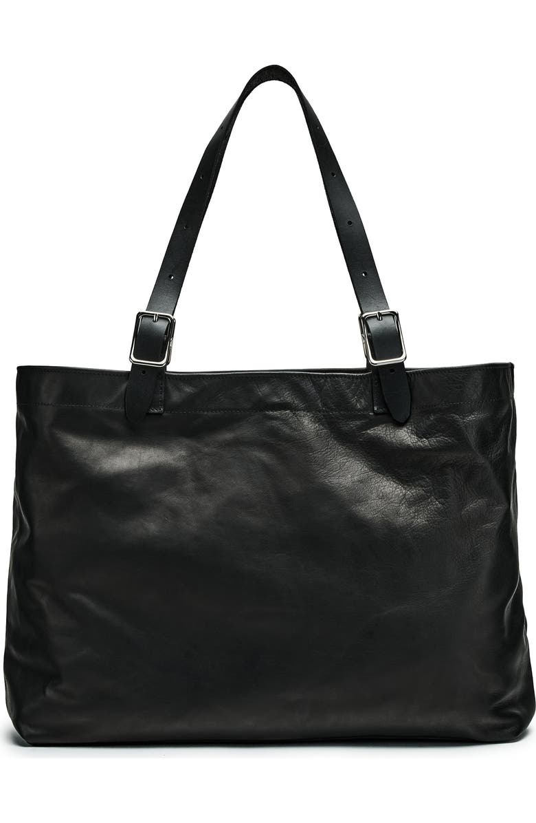 Ezra Arthur Dakota Soft Nappa Leather Tote Bag, Main, color, Black