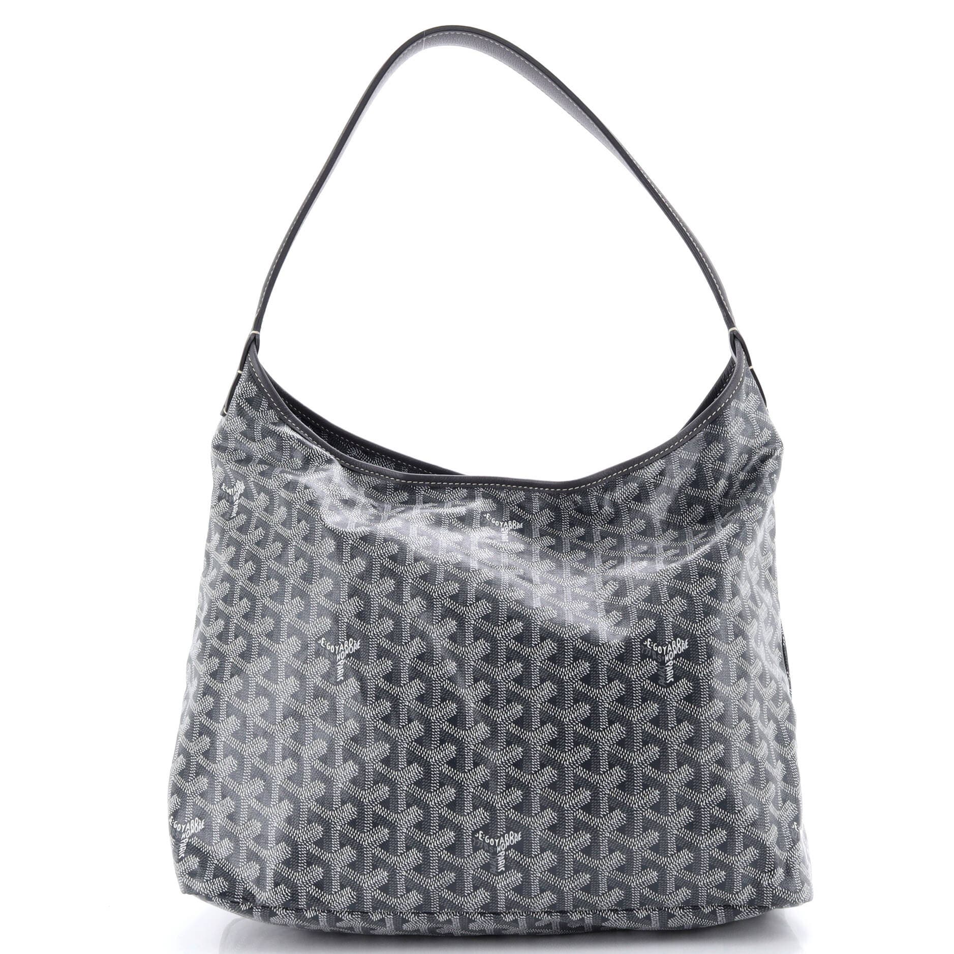 Pre-Owned Goyard Boheme Hobo Coated Canvas, Alternate, color, Gray
