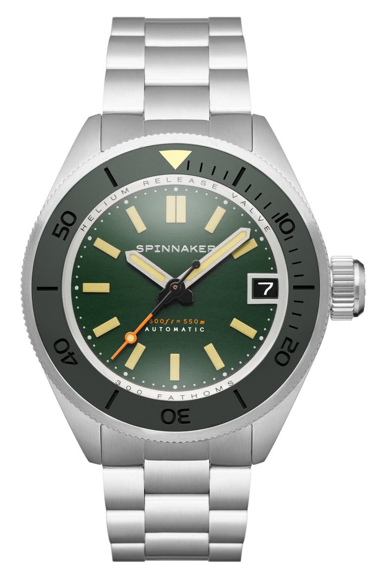 Piccard Automatic Bracelet Watch, 45mm, Main, color, GREEN