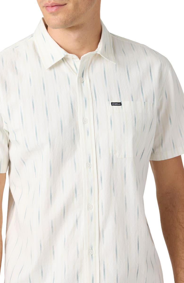 O'Neill Seafaring Ikat Short Sleeve Cotton Button-Up Shirt, Alternate, color, 