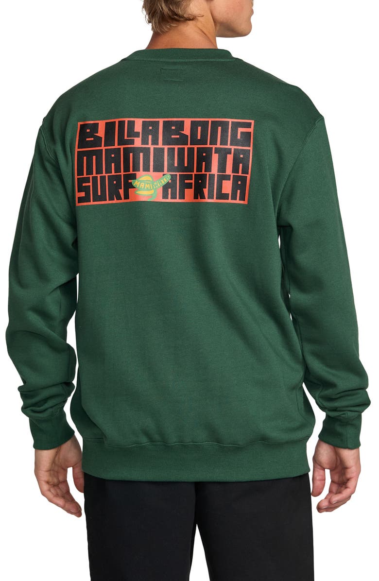 Billabong Surf Africa Graphic Sweatshirt, Alternate, color, Forest