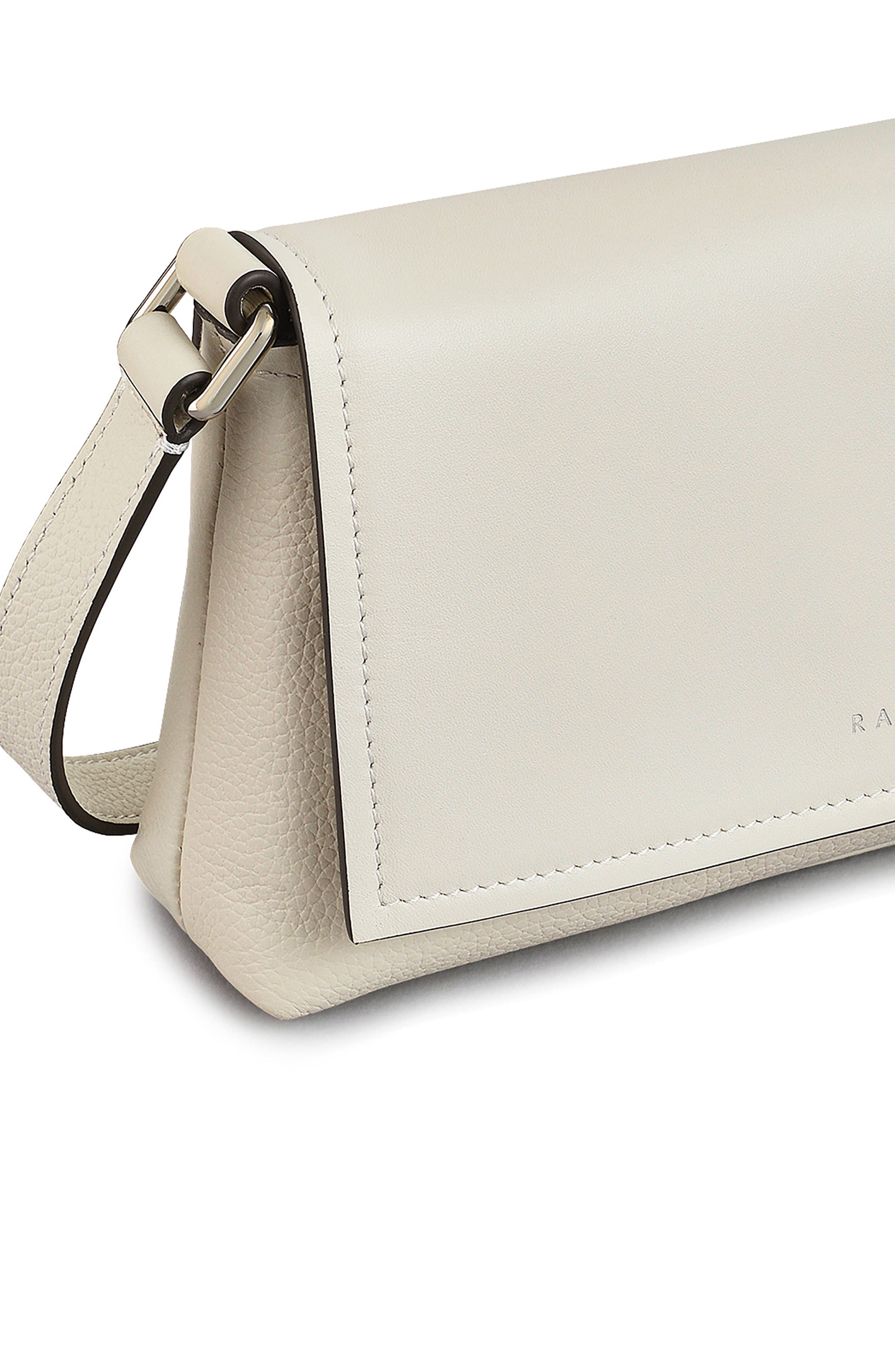 Radley Holmes Avenue Mini Flapover Crossbody Bag, Alternate, color, Chalk