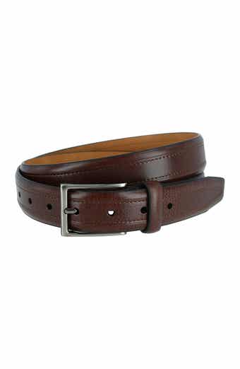 Trafalgar Stitched Detail Leather Belt