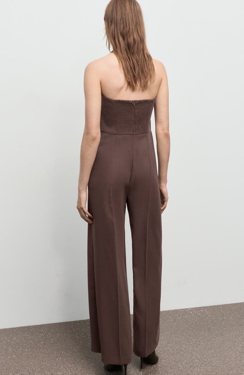 MANGO Wide Leg Halter Jumpsuit, Alternate, color, 