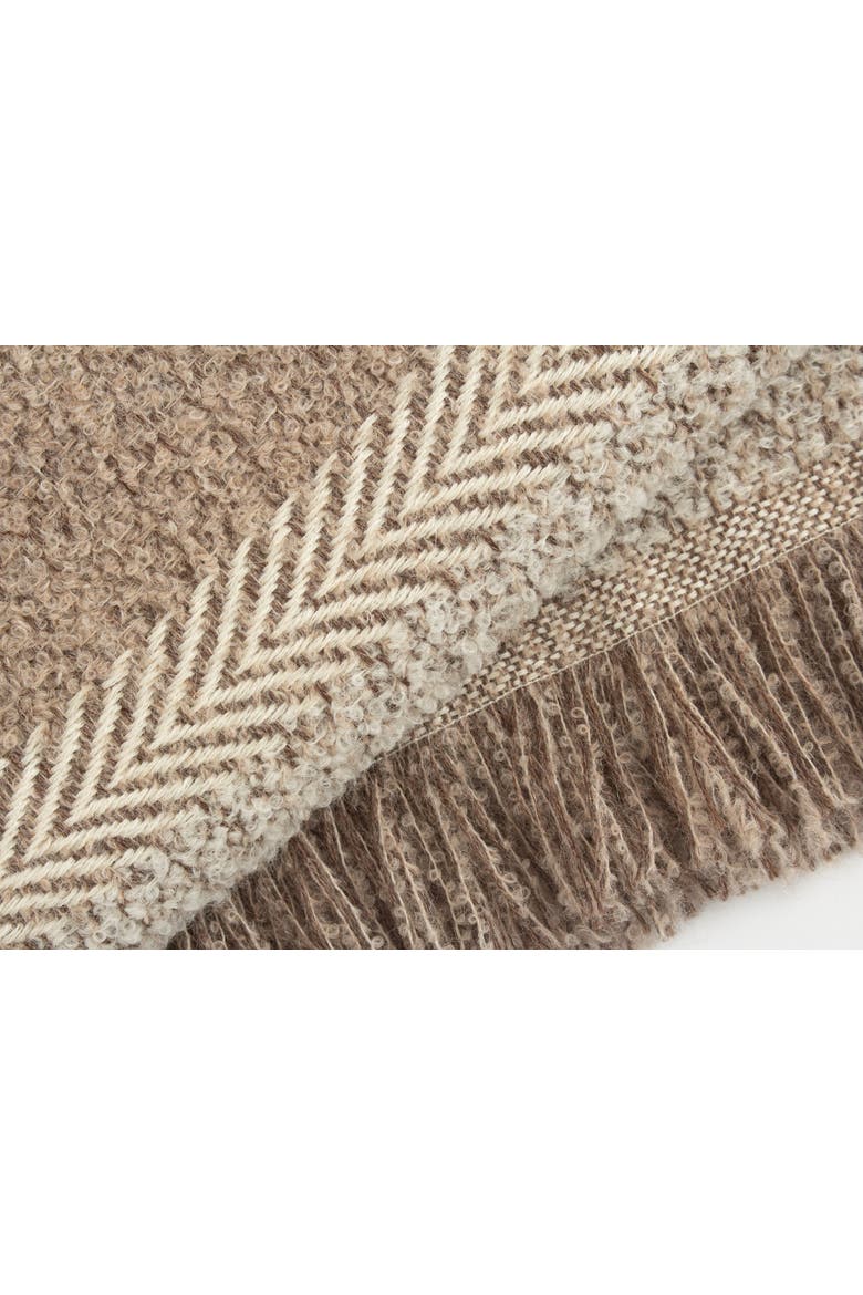 Handwoven Boucle Alpaca Throw, Alternate, color, Brown