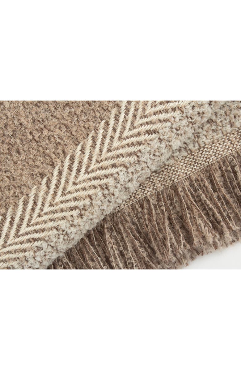 Allpa Handwoven Boucle Alpaca Throw, Alternate, color, Brown