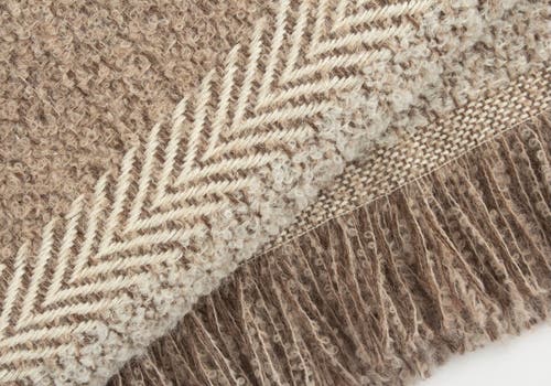 Allpa Handwoven Boucle Alpaca Throw In Brown