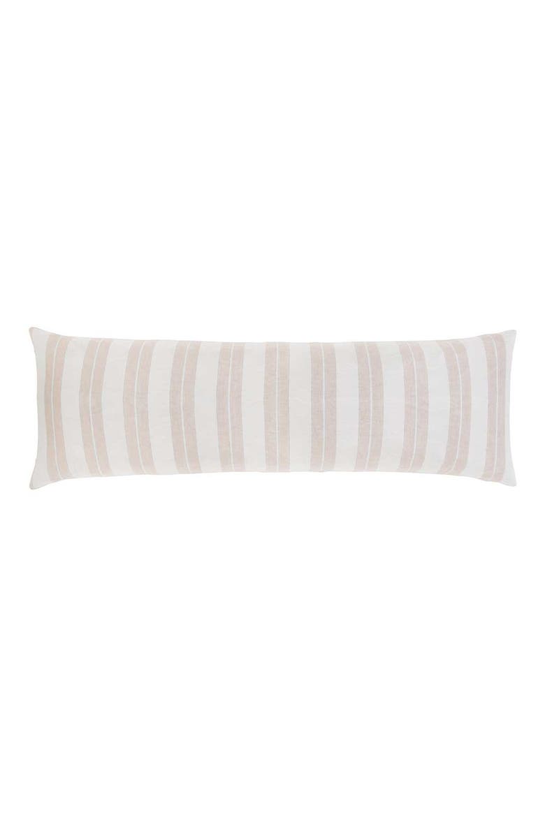 Carter Stripe Body Pillow, Main, color, IVORY/ AMBER