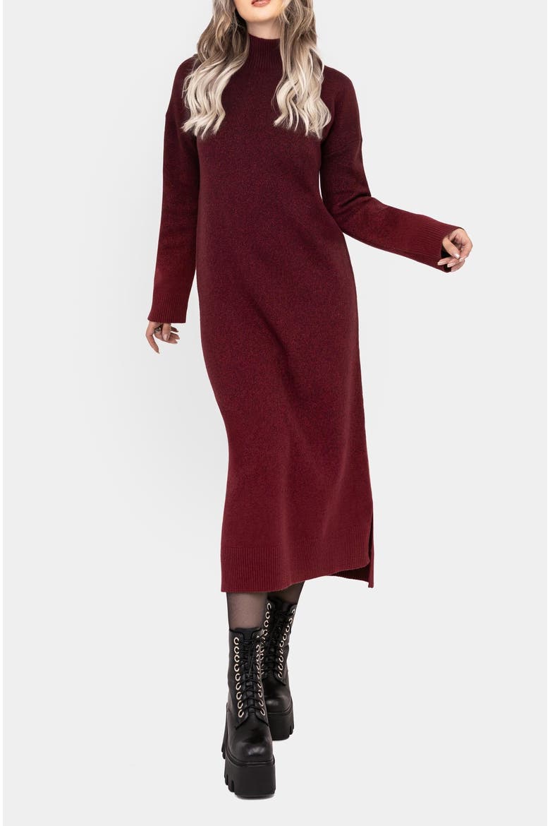 Nightjar Ombre Knit Maxi Dress, Alternate, color, Red