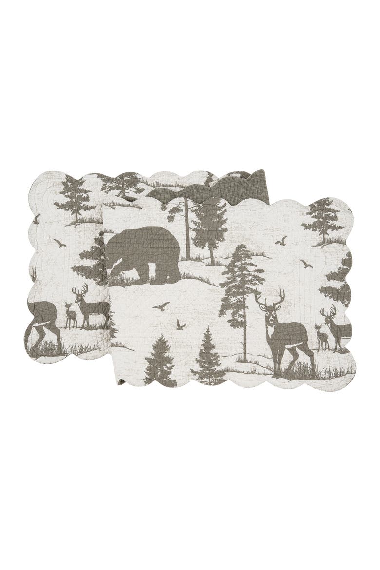Henderson Hideaway Woven Reversible Rustic Winter Wilderness Table Runner 14" x 51", Main, color, Beige
