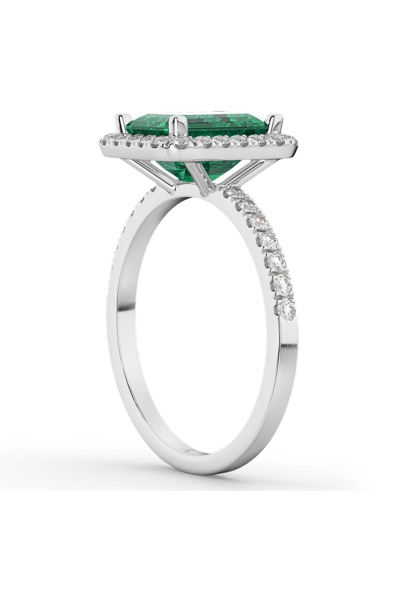 Emerald & Diamond Engagement Ring 14k, Alternate, color, 3.32ct/White Gold