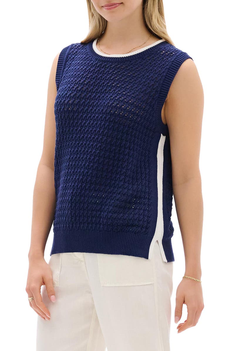 Hatley Cruz Cotton Sweater Tank, Alternate, color, Patriot Blue