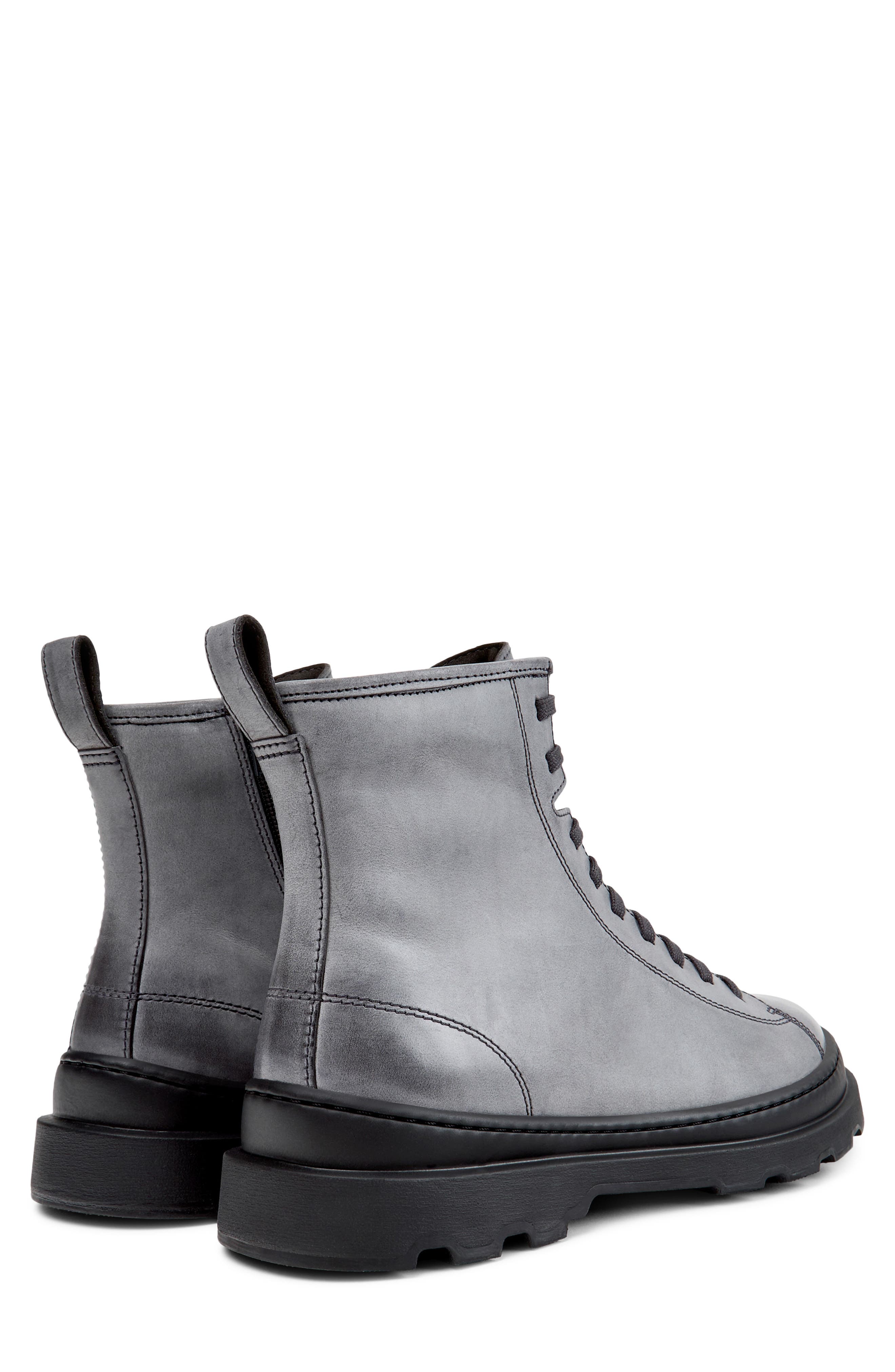 Brutus Leather Lace-Up Boot, Alternate, color, MEDIUM GRAY