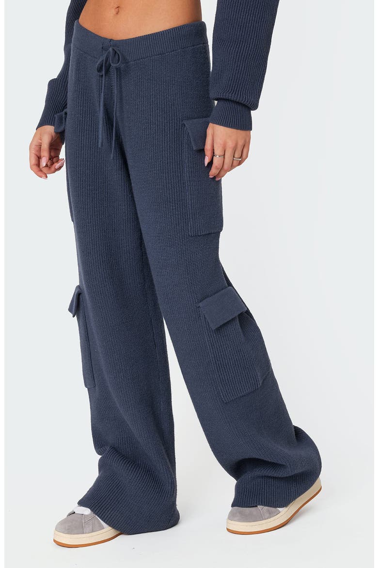 Wynter Drawstring Cargo Sweater Pants, Main, color, BLUE