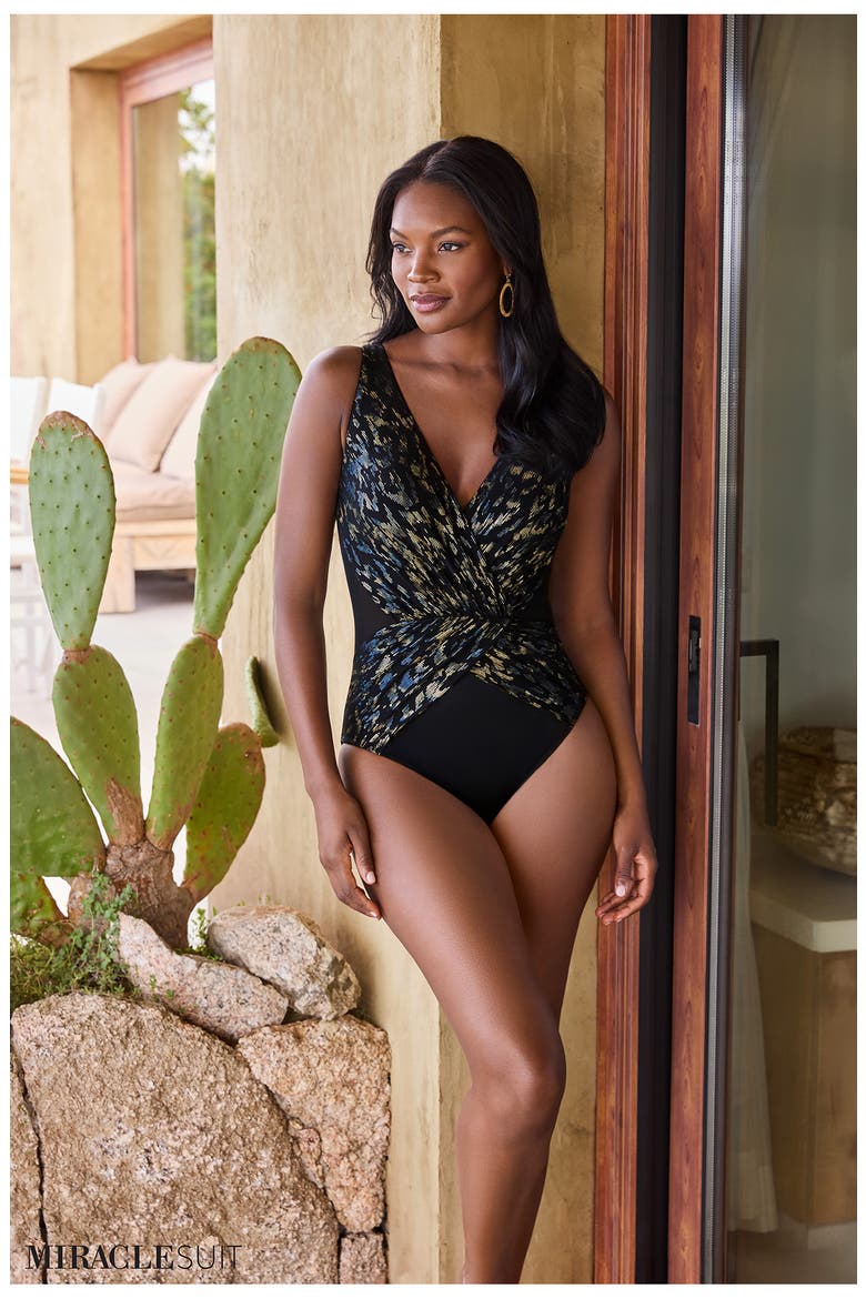 Sparkle Plenty Ibiza One-Piece Swimsuit, Alternate, color, BLACK MULTI