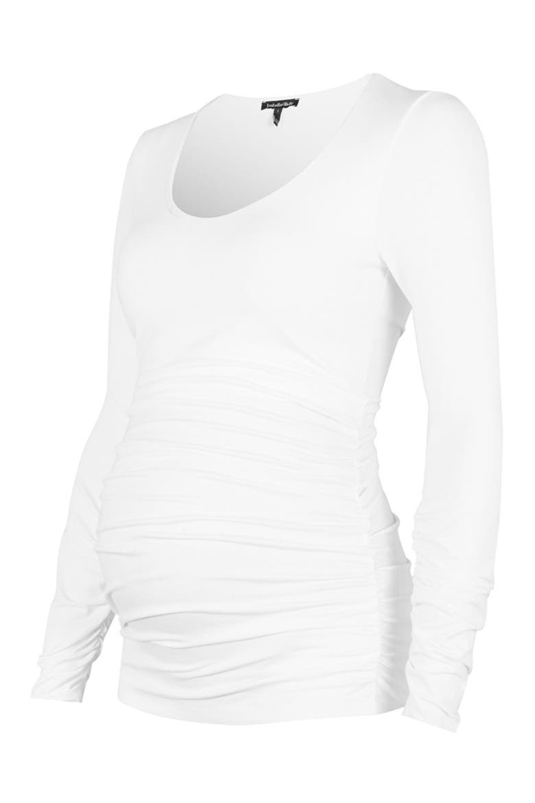 The Scoop Maternity Top, Main, color, PURE WHITE
