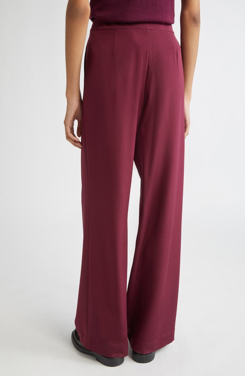 Lafayette 148 New York Sullivan Silk Stretch Crepe de Chine Pants, Alternate, color, Violet Ash