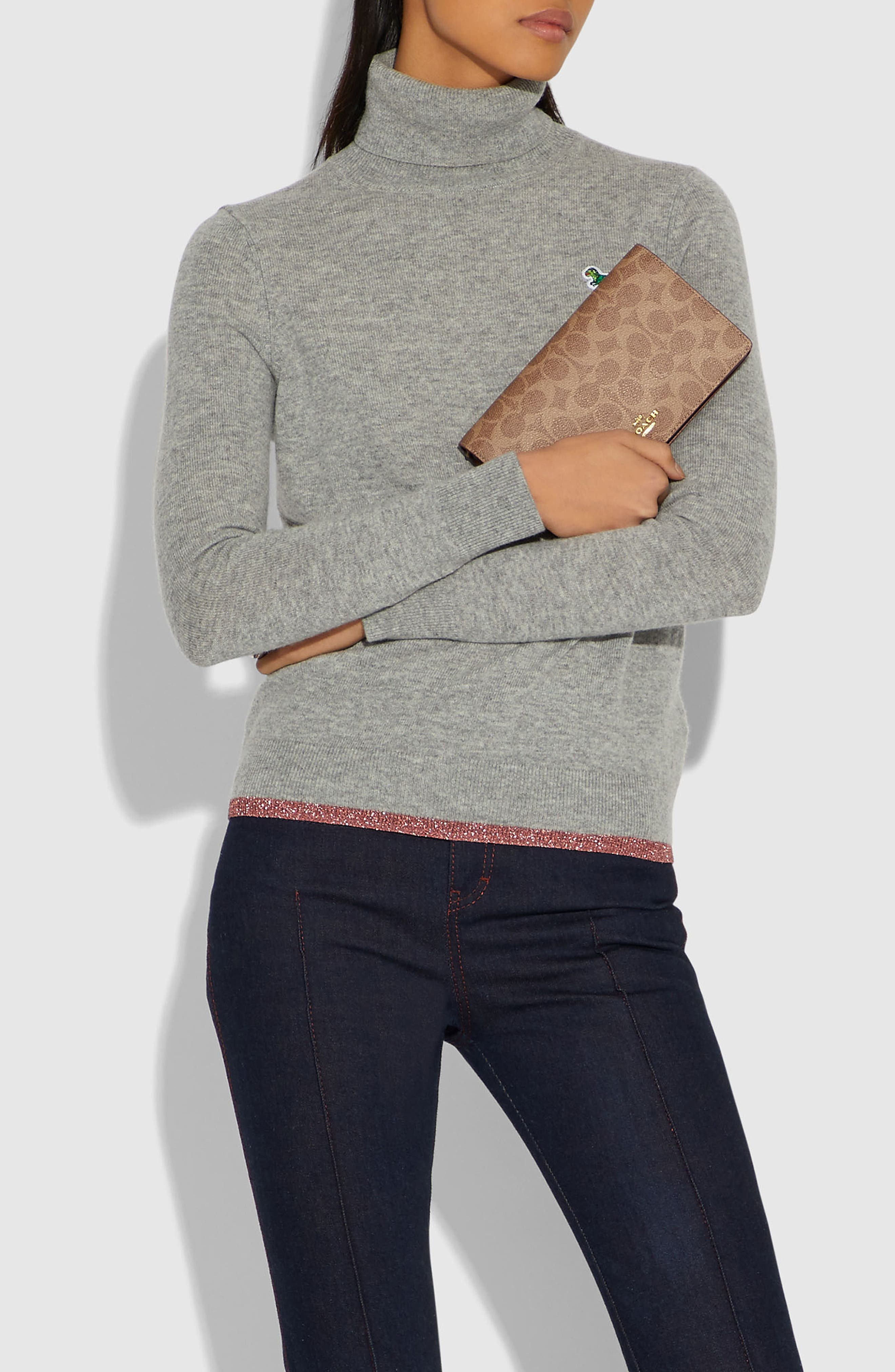 COACH Hayden Signature Canvas & Leather Foldover Convertible Crossbody Bag, Alternate, color, 