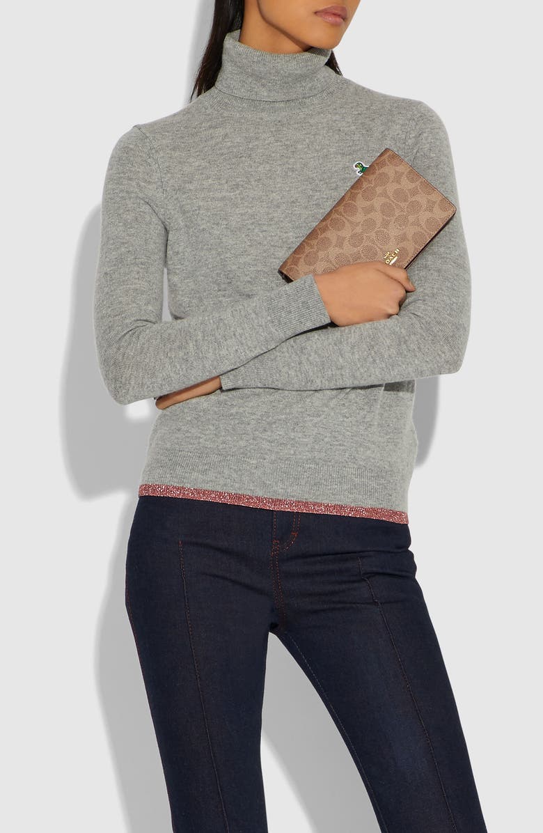 COACH Hayden Signature Canvas & Leather Foldover Convertible Crossbody Bag, Alternate, color,