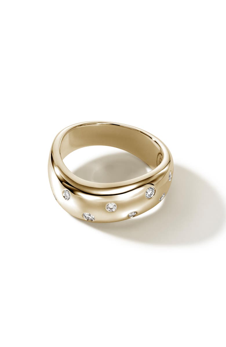 John Hardy Surf Ring, Diamonds, 7mm, Main, color, Gold