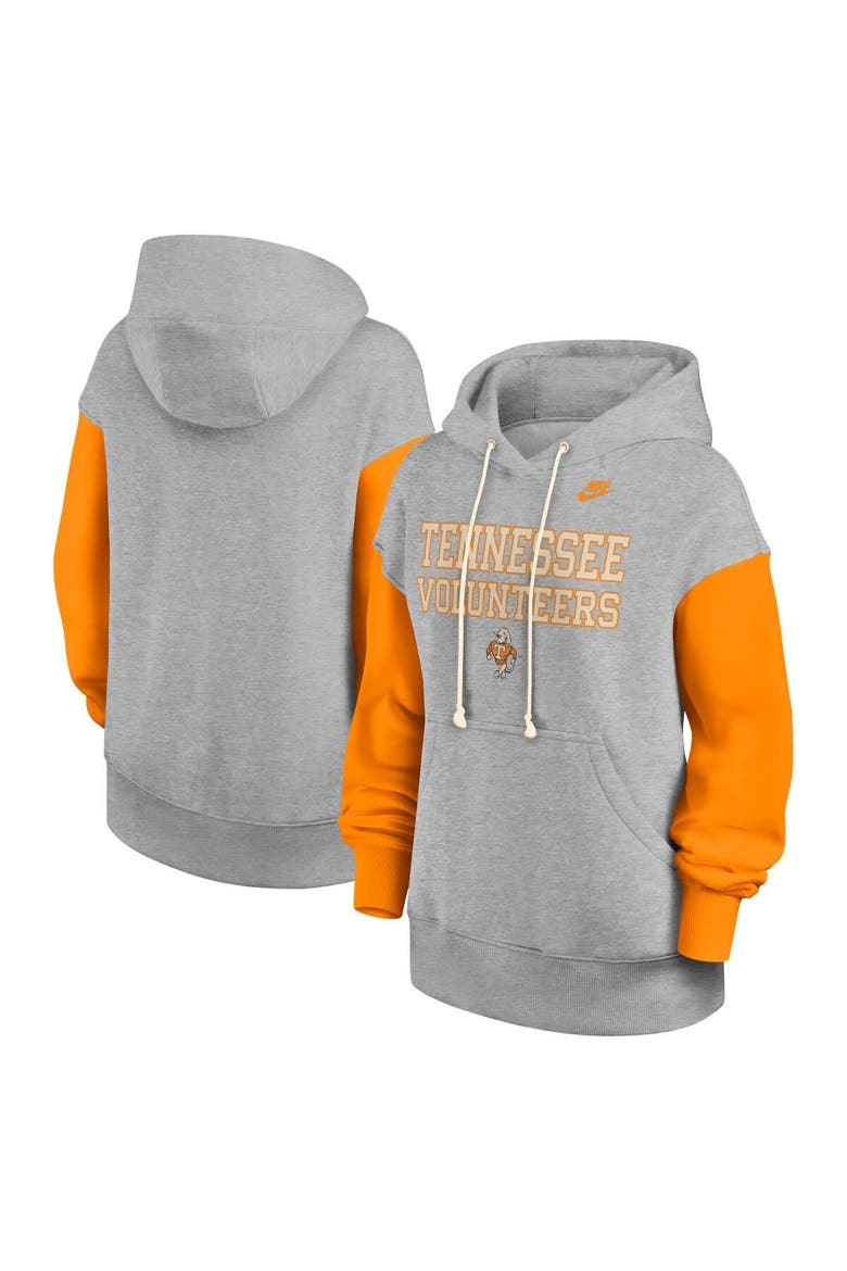 Women's Nike Heather Gray/Tennessee Orange Tennessee Volunteers Oversized Legacy Phoenix Pullover Hoodie, Main, color, Heather Gray