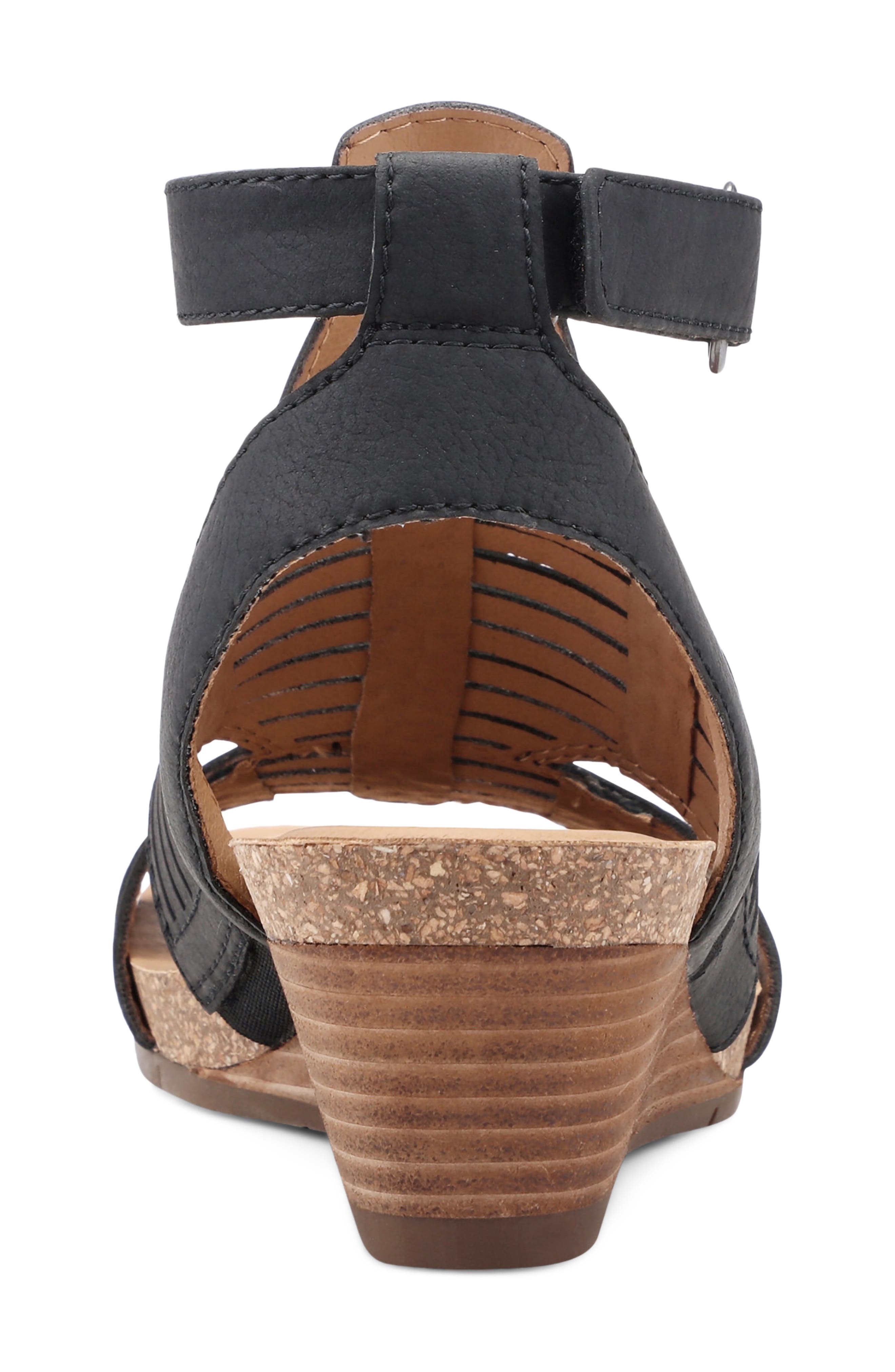 Earth<sup>®</sup> Helodie Wedge Sandal, Alternate, color, Black