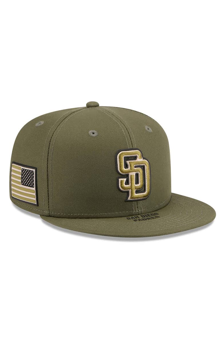 New Era Men's New Era  Olive San Diego Padres 2026 Armed Forces Day 59FIFTY Fitted Hat, Main, color, Olive