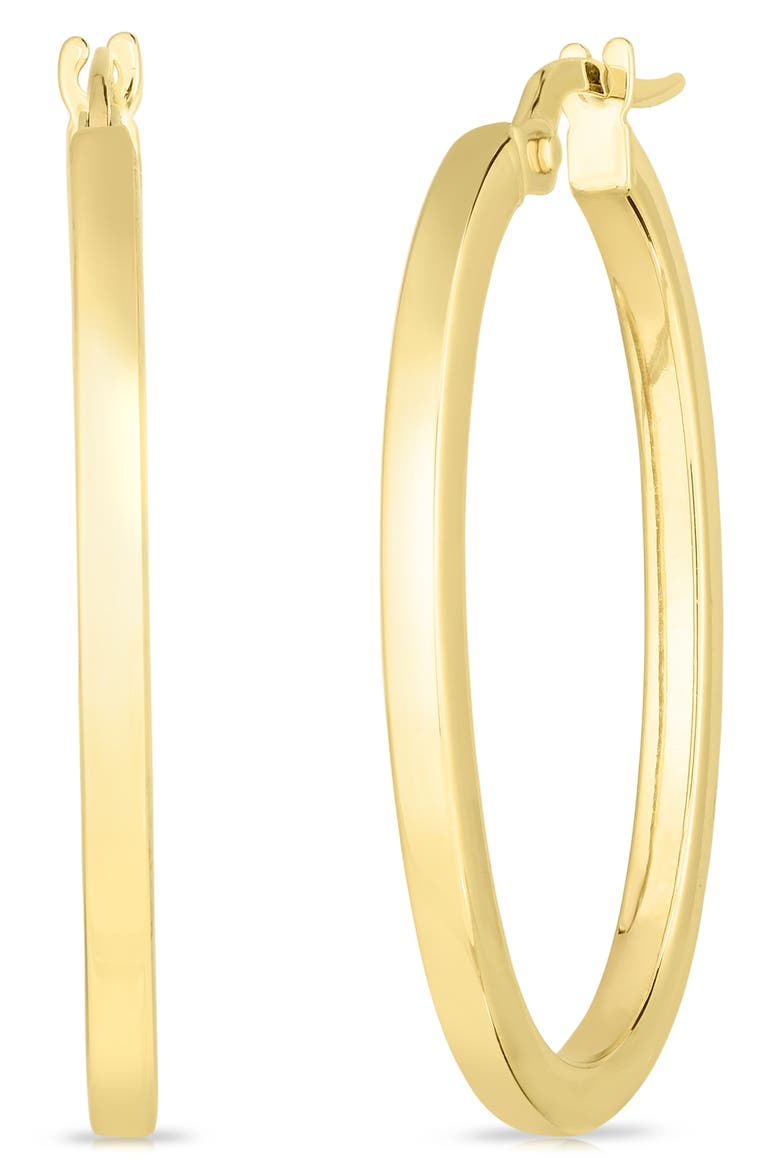 Small Hoop Earrings, Alternate, color, YELLOW