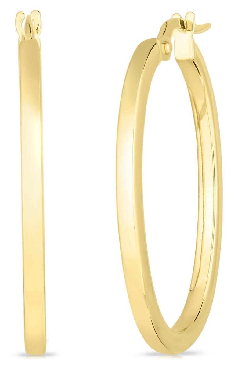Roberto Coin Small Hoop Earrings, Alternate, color, Yellow