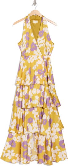 Floral Sleeveless Tiered Maxi Dress