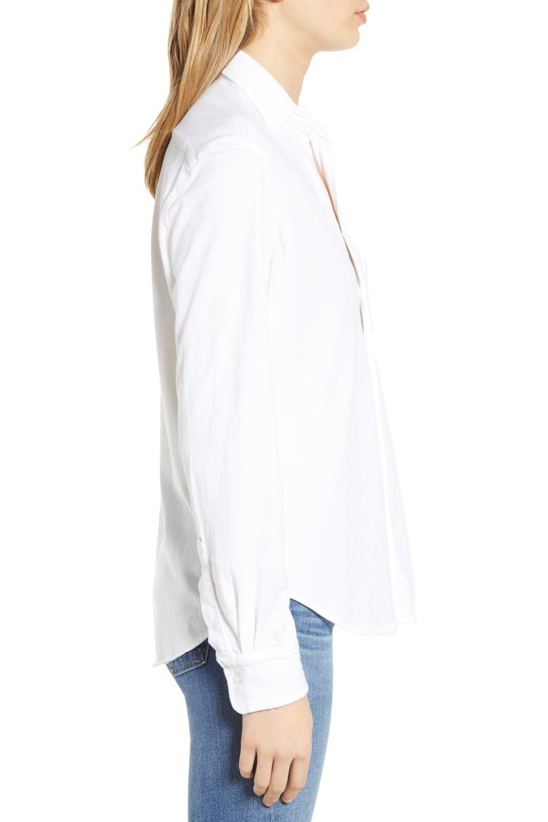 Tee Lab Knit Button Down Shirt, Alternate, color, WHITE