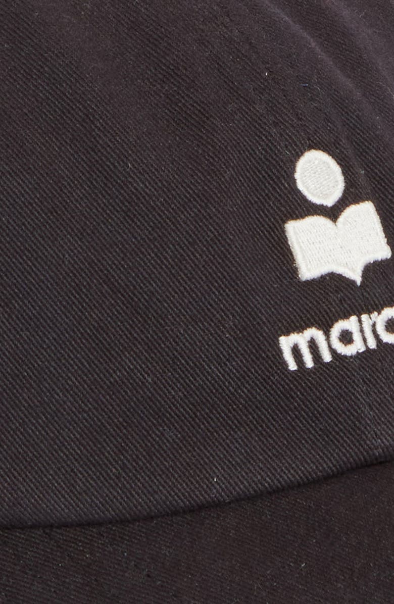 Isabel Marant Tomas Embroidered Logo Adjustable Baseball Hat, Alternate, color, Faded Black