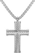 EDFORCE Chevron Cross Pendant Necklace