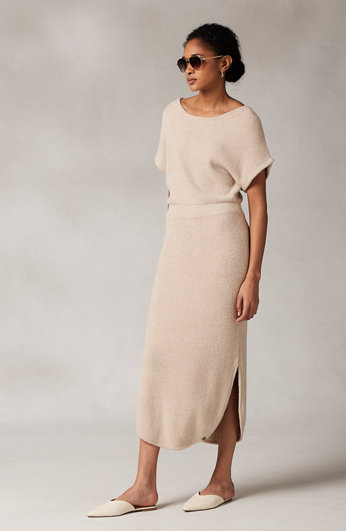 Kashwere Apparel Criss Cross Dress In Black Dark Grey Heathered
