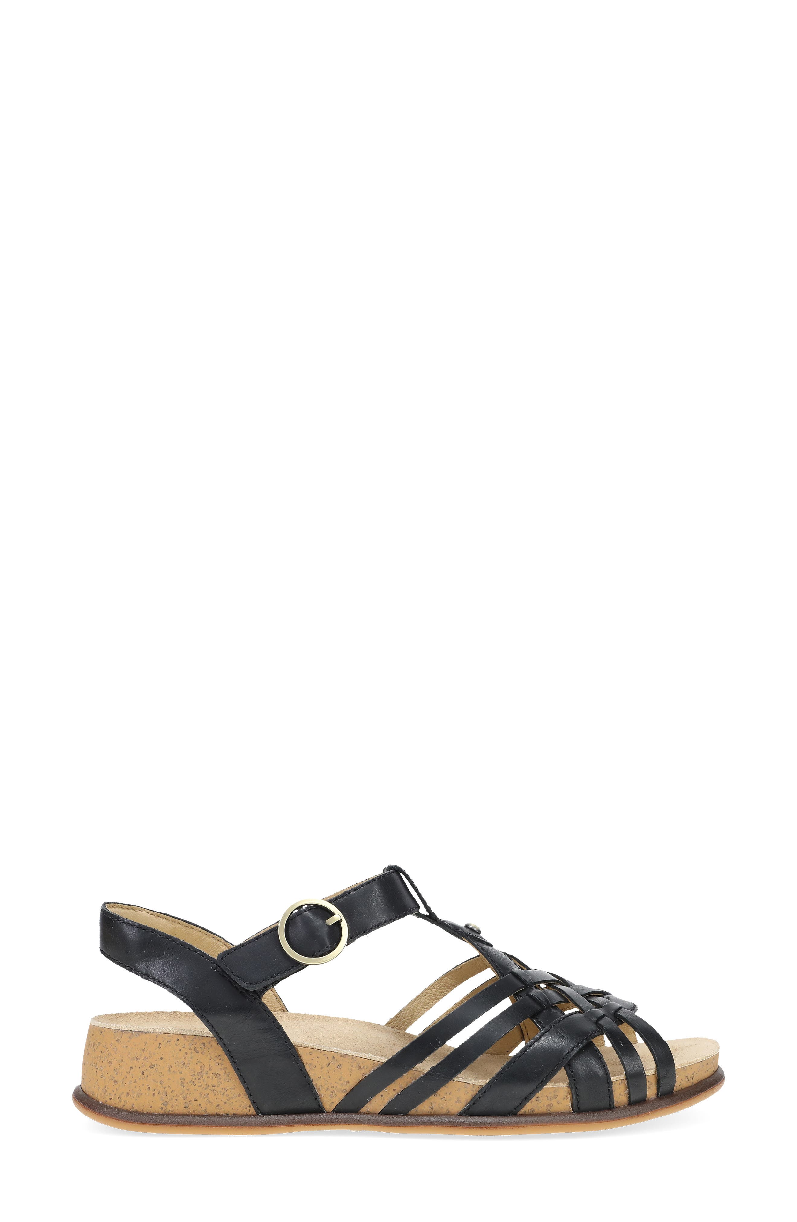 Dansko Christa Slingback Platform Wedge Sandal, Alternate, color, Black