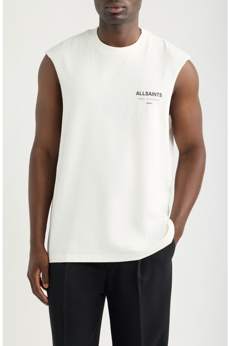 Underground Sleeveless Crewneck Graphic T-Shirt, Main, color, ASHEN WHITE