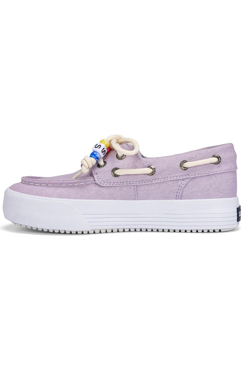 Sperry Kids' Bahama Platform Boat Shoe, Alternate, color, Lavender