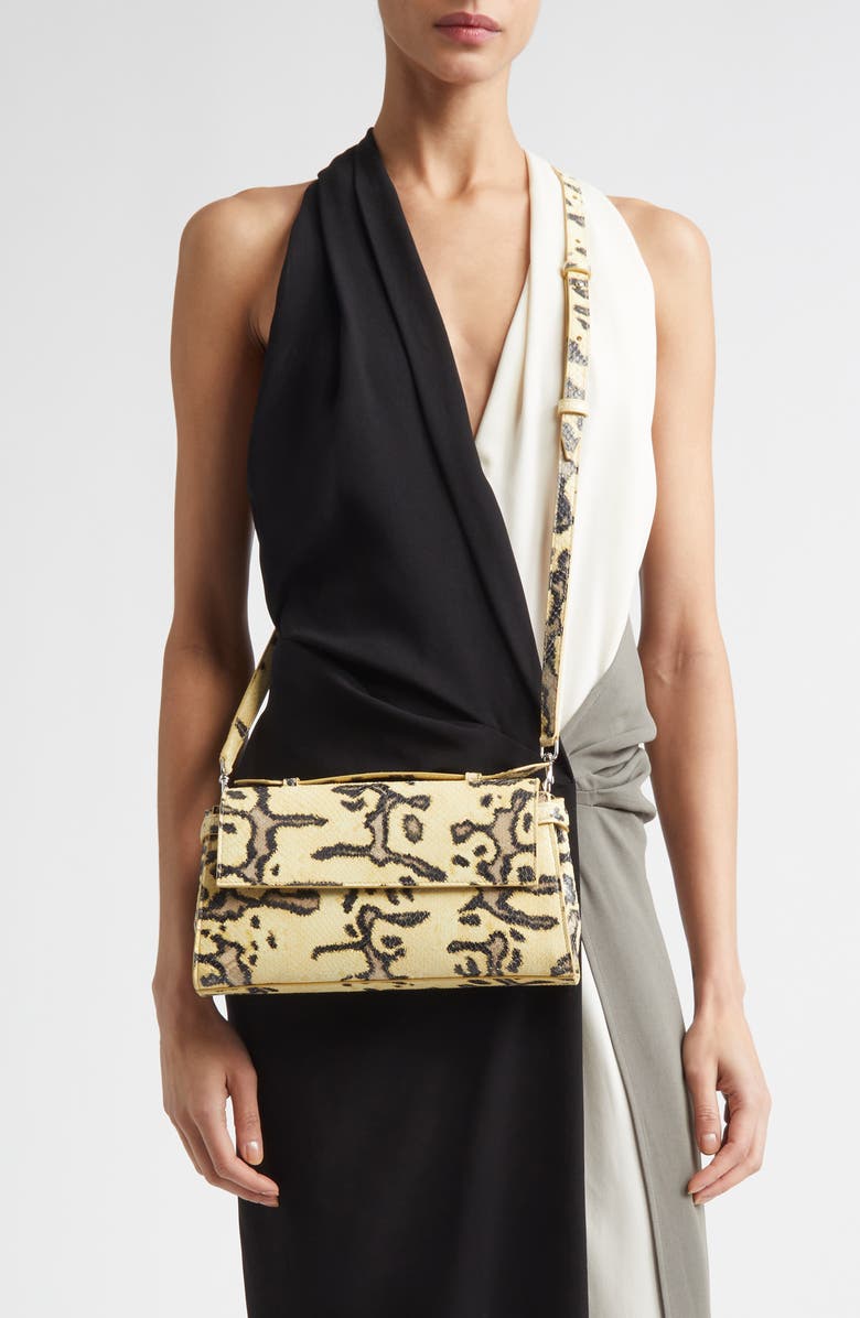 Proenza Schouler Tate Snakeskin Embossed Clutch, Alternate, color, Resin Multi