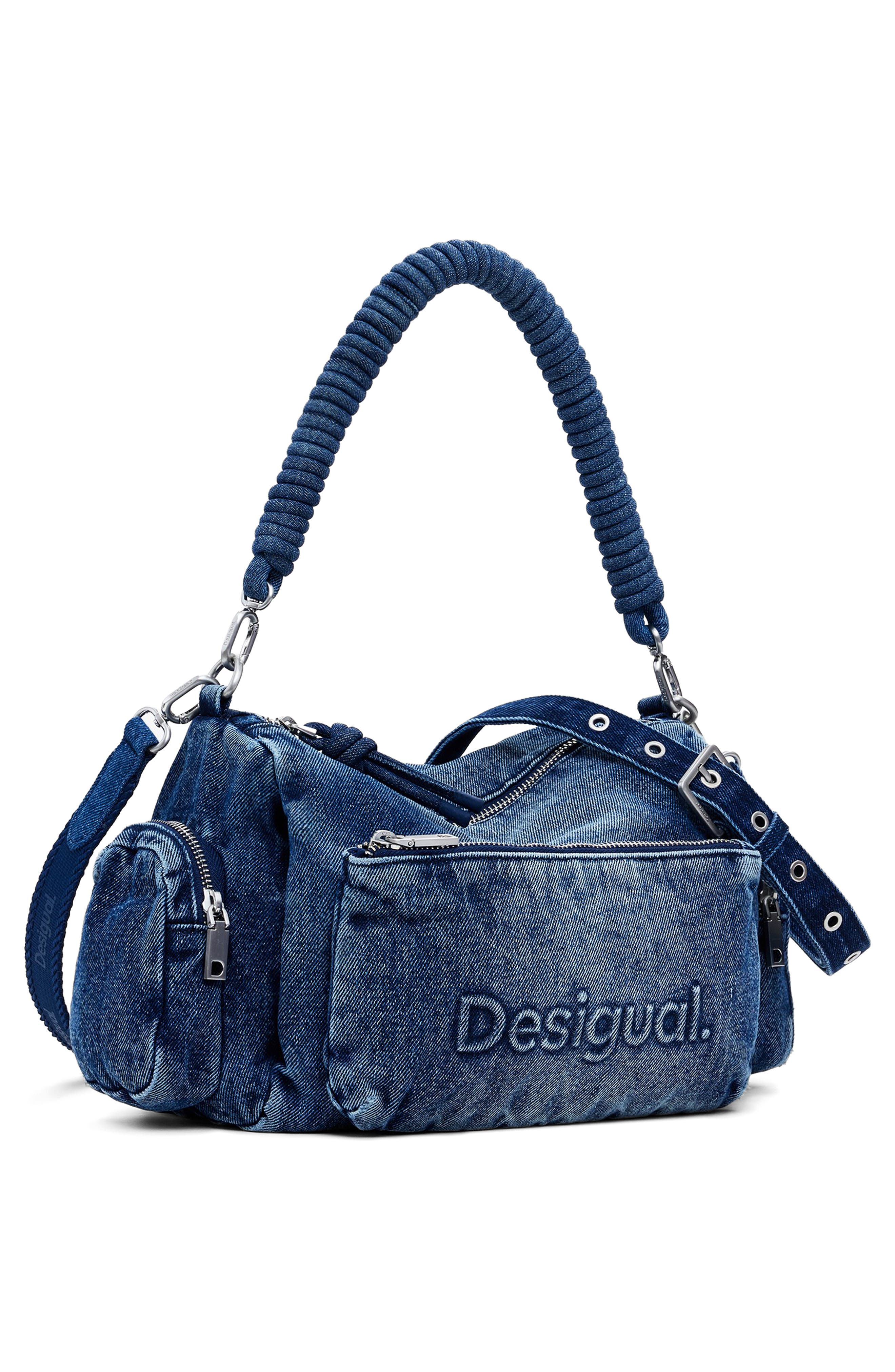 Desigual Denim Hobo Bag, Alternate, color, 