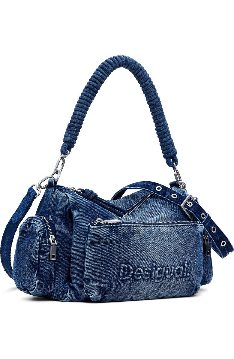 Desigual Denim Hobo Bag, Alternate, color,