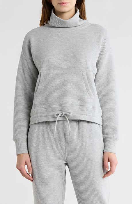 90 DEGREE BY REFLEX Eva Ottoman Cotton Blend Sweatshirt